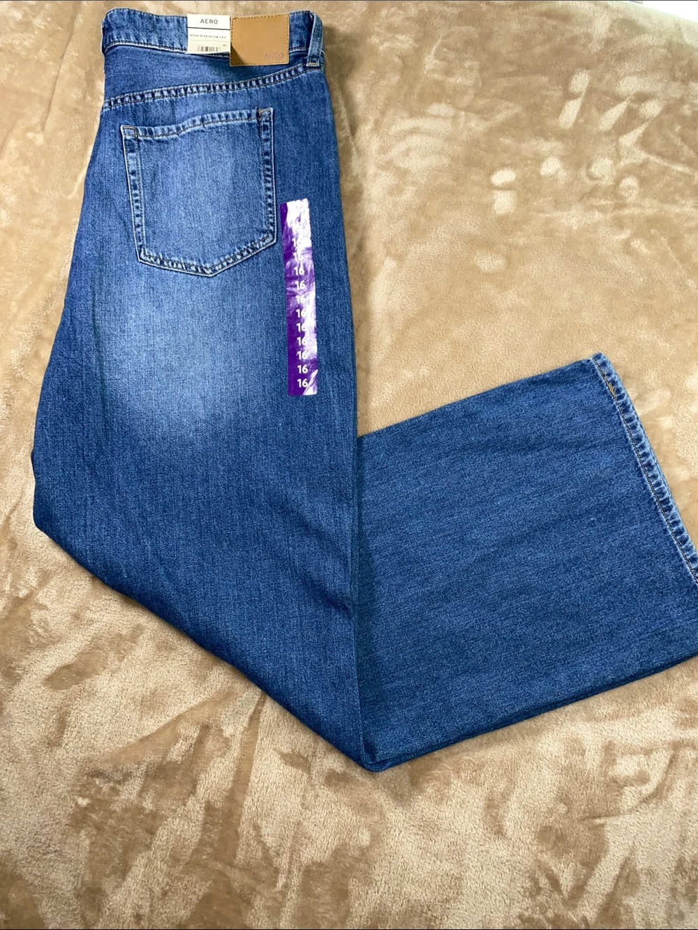 Aeropostale High Rise Wide Leg - Medium Blue Wash